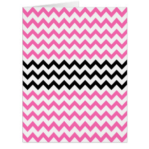 Hot Pink and Black Chevron by Shirley Taylor