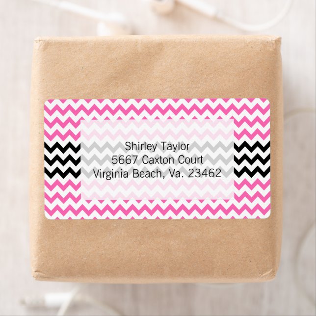 Hot Pink and Black Chevron by Shirley Taylor (Insitu)