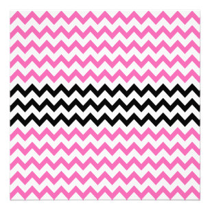 Hot Pink And Black Chevron by Shirley Taylor Photo Print