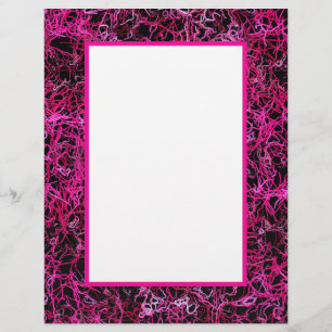 Hot Pink and Black Custom Letterhead