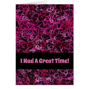 Hot Pink and Black Greeting Card