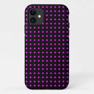 Hot Pink and Black Polka Dot Pattern Case-Mate iPhone Case