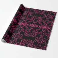 Hot Pink and Black Swirl Gothic Wedding