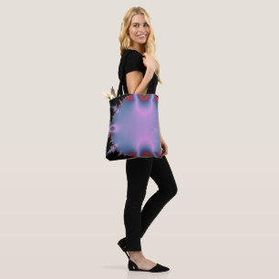 Hot Pink and Blue Fractal Tote Bag