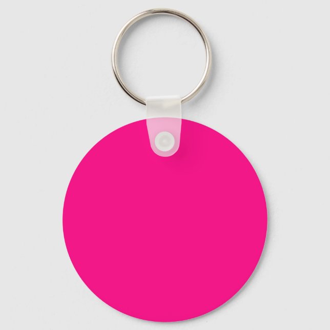 Hot Pink and Customisable Key Ring (Front)