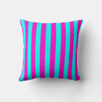Hot Pink And Cyan Blue Green Turquoise Stripes