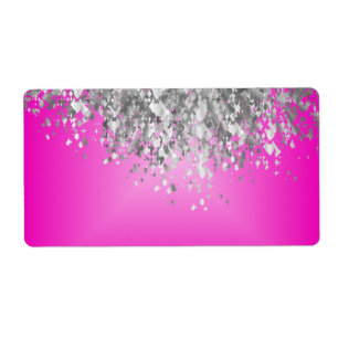 Hot pink and faux glitter