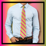 Hot Pink and Gold Stripe Tie<br><div class="desc">Hot Pink and Gold Stripe Tie. A luxe design from the Loud and Sassy store. Bold and bright piece of wearable bling. Makes a a stylish gift and a great stocking stuffer, birthday gift, graduation, party, engagement, wedding attire. The perfect gift for him, her, them!</div>