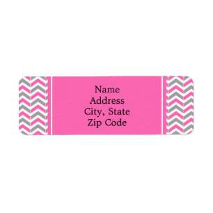 Hot Pink and Grey Chevron Pattern