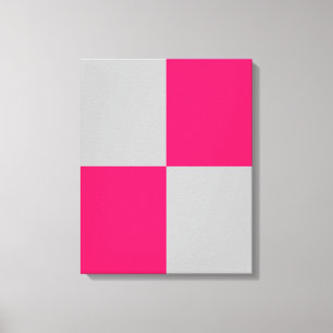 Hot Pink and Grey Colour Blocks  Canvas Print