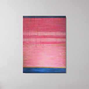 Hot Pink and Navy Abstract 2 - Canvas Print