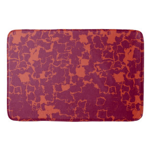 Hot Pink and Orange Abstract   Bath Mat