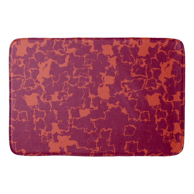 Hot Pink and Orange Abstract   Bath Mat (Front)