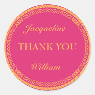 Hot Pink and Orange Fluorescent / Neon Labels