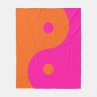Hot Pink And Orange Yin Yang