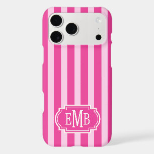 Hot Pink and Pink Monogrammed Stripes