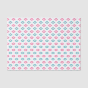 Hot Pink and Turqoise Geometric Aztec Pattern Tissue Paper