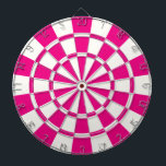 Hot Pink And White<br><div class="desc">Hot Pink And White Dart Board</div>