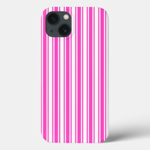 Hot pink and white candy stripes Case-Mate iPhone  13 Case