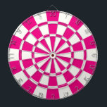 Hot Pink And White Dartboard<br><div class="desc">Hot Pink And White Dart Board</div>