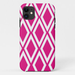Hot Pink and White Diamonds Case-Mate iPhone Case