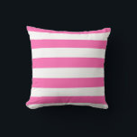 Hot Pink and White Stripes Cushion<br><div class="desc">Hot Pink and White Stripes</div>