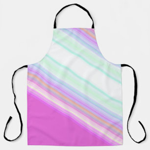 Hot Pink and White Strips Apron