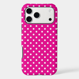 Hot Pink and White Tiny Polka Dot Pattern