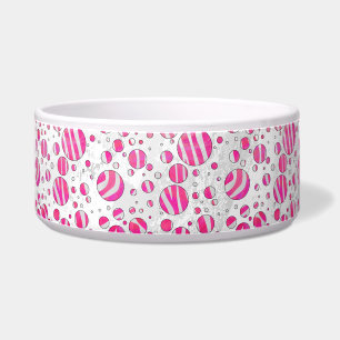 Hot Pink and White Zebra Polka Dots