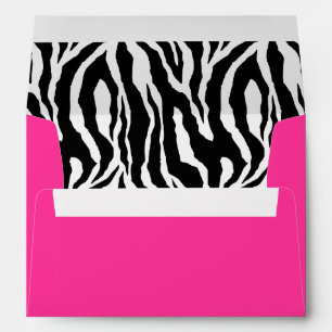 Hot Pink and Zebra Stripes Envelope