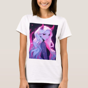 Hot Pink Anime Girl Succubus Koakuma Little Devil T-Shirt