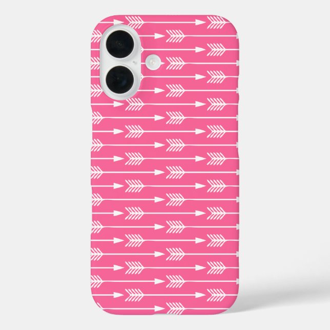 Hot Pink Arrows Pattern Case-Mate iPhone Case (Back)