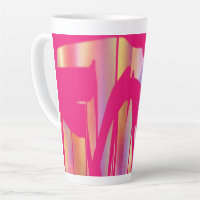 Hot Pink art latte mug