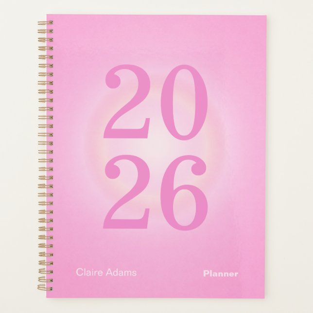 Hot Pink Aura Big Year Planner (Front)