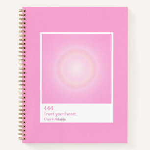 Hot Pink Aura Swatch Angel Number Notebook