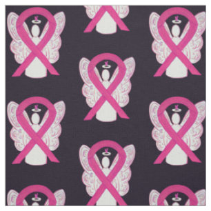 Hot Pink Awareness Ribbon Angel Material Fabric