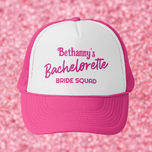 Hot Pink Bachelorette Personalised Trucker Hat