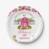 Hot Pink Barn Farm Farmyard Animals Birthday