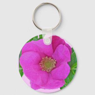 Hot Pink Beach Rose Coordinating Items Key Ring