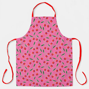 Hot Pink Berry Cherry Kitchen Apron