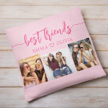 Hot Pink Best Friends 3 Photo Collage Keepsake Cushion<br><div class="desc">Celebrate friendship with the Hot Pink Best Friends 3 Photo Collage Keepsake Throw Pillow. Personalised with a vibrant hot pink design, it features a beautifully arranged collage of three cherished photos capturing special moments with your best friends. Crafted from high-quality materials, this pillow adds a stylish and sentimental touch to...</div>