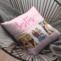 Hot Pink Besties Friends 3 Photo Collage 