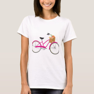 Hot PInk Bicycle with Oranges T-Shirt