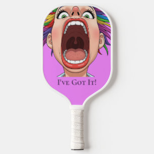 Hot Pink Big Mouth Pickleball player Paddle