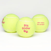 Hot Pink Big Sister Pet Dog Cat Toy with Name