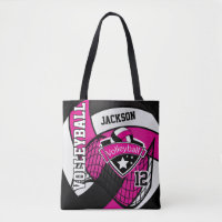 Hot Pink, Black and White Volleyball