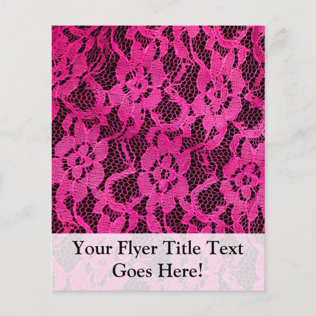 Hot Pink/Black Lace-Look Flyer (Front)