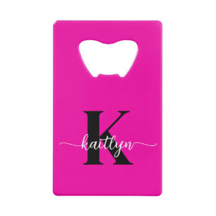 Hot Pink Black Monogram