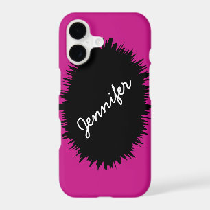 Hot Pink & Black, Personalised Name