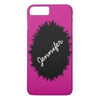 Hot Pink & Black, Personalised Name, Exciting